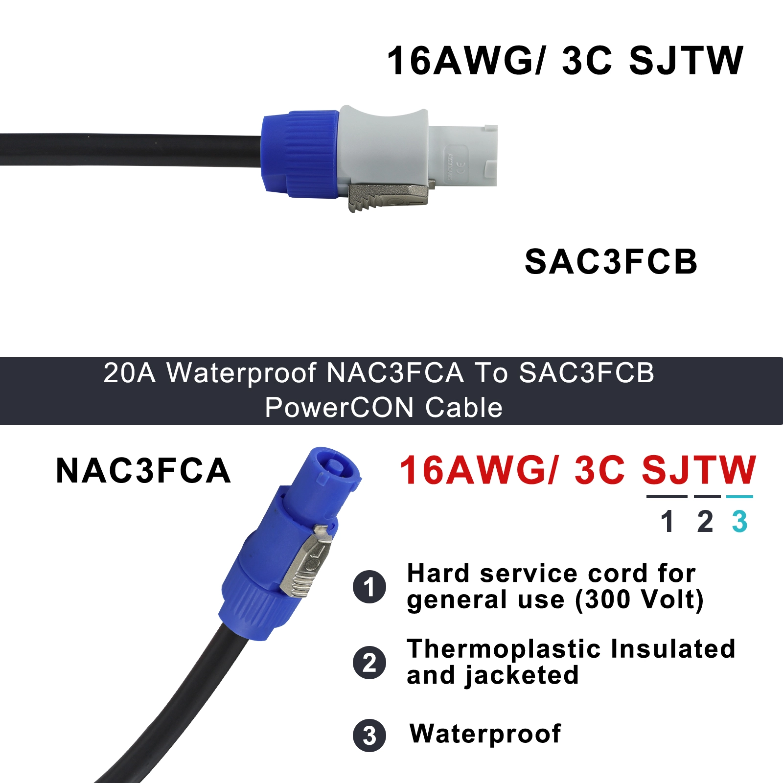 powercon power cable