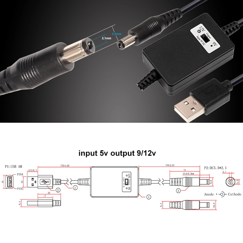 USB to DC Voltage Converter Cable