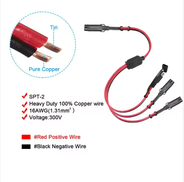 1 to 3 SAE Splitter Cable 1 to 3 SAE Splitter Cable