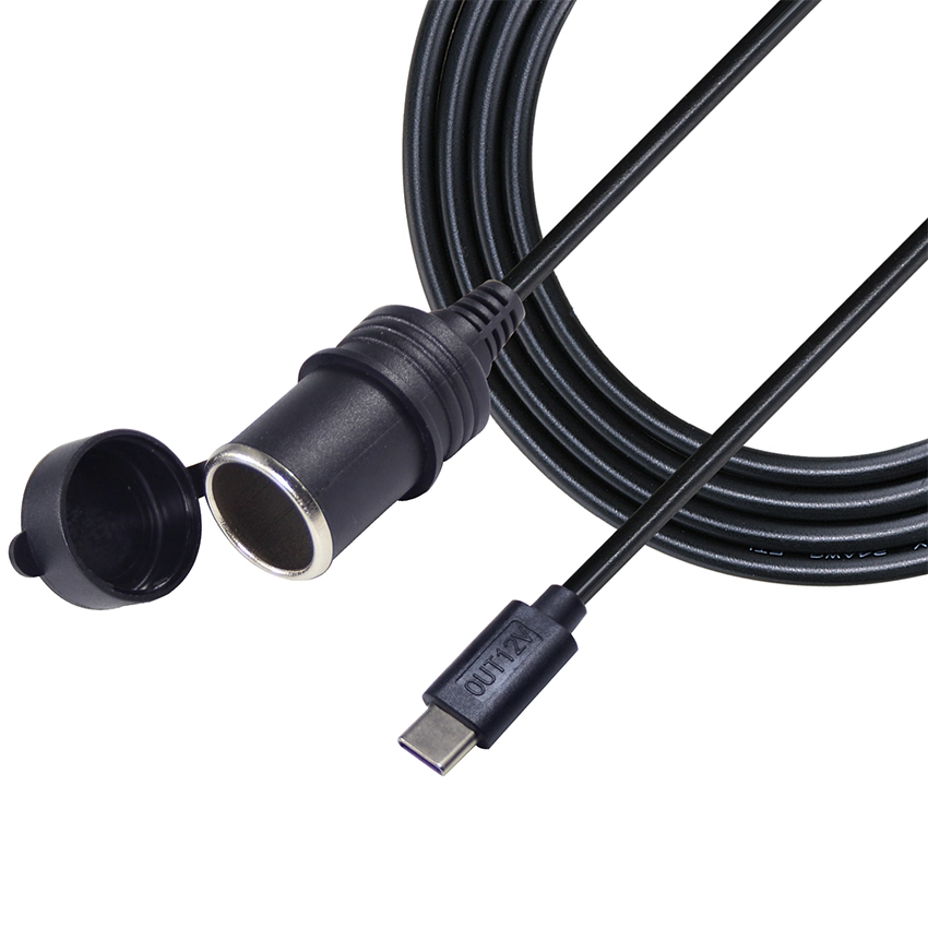 USB-C PD to 12V Cigarette Lighter Socket Cable USB-C PD to 12V Cigarette Lighter Socket Cable