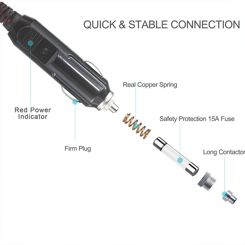 3-Way Cigarette Lighter Socket Splitter