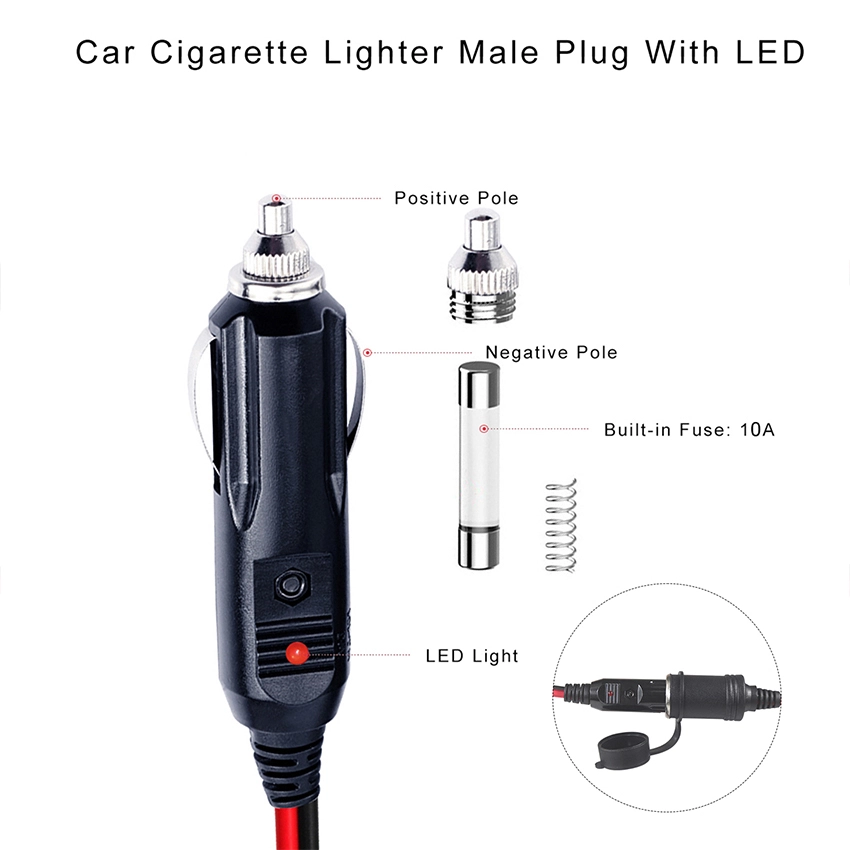 2-Way Cigarette Lighter Splitter (Y-Cable)