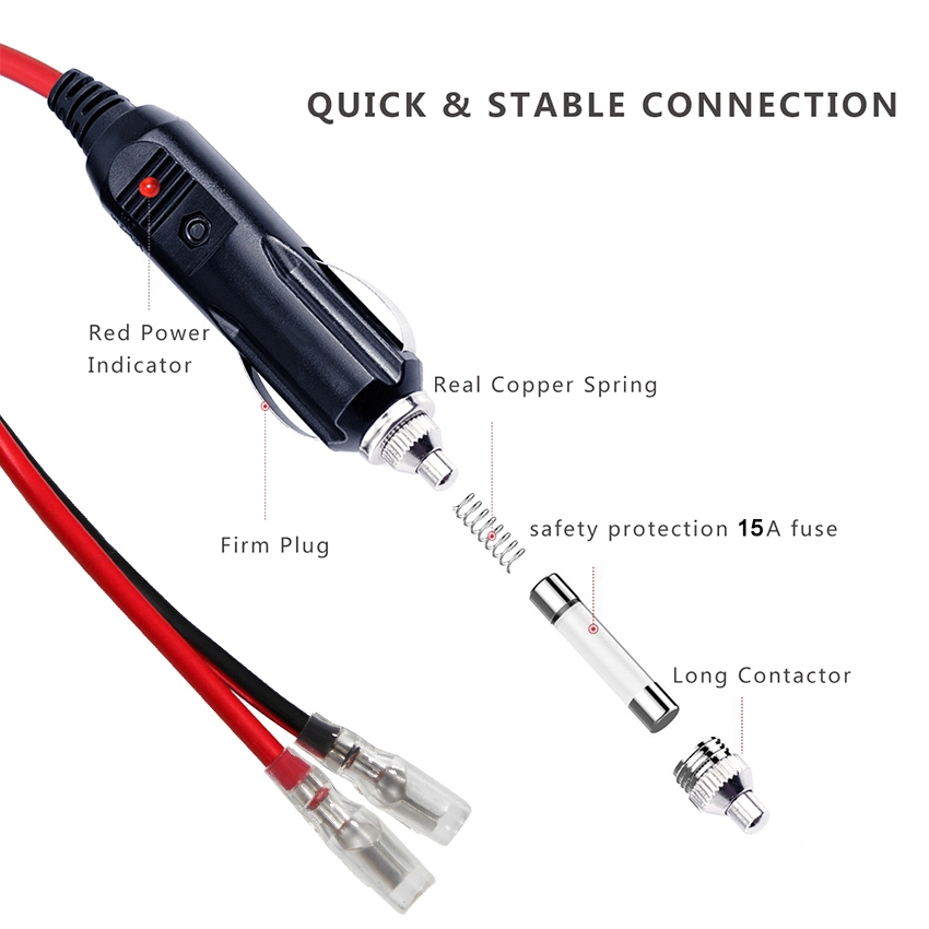 Cigarette Lighter Plug to Spade Terminals Cigarette Lighter Plug to Spade Terminals