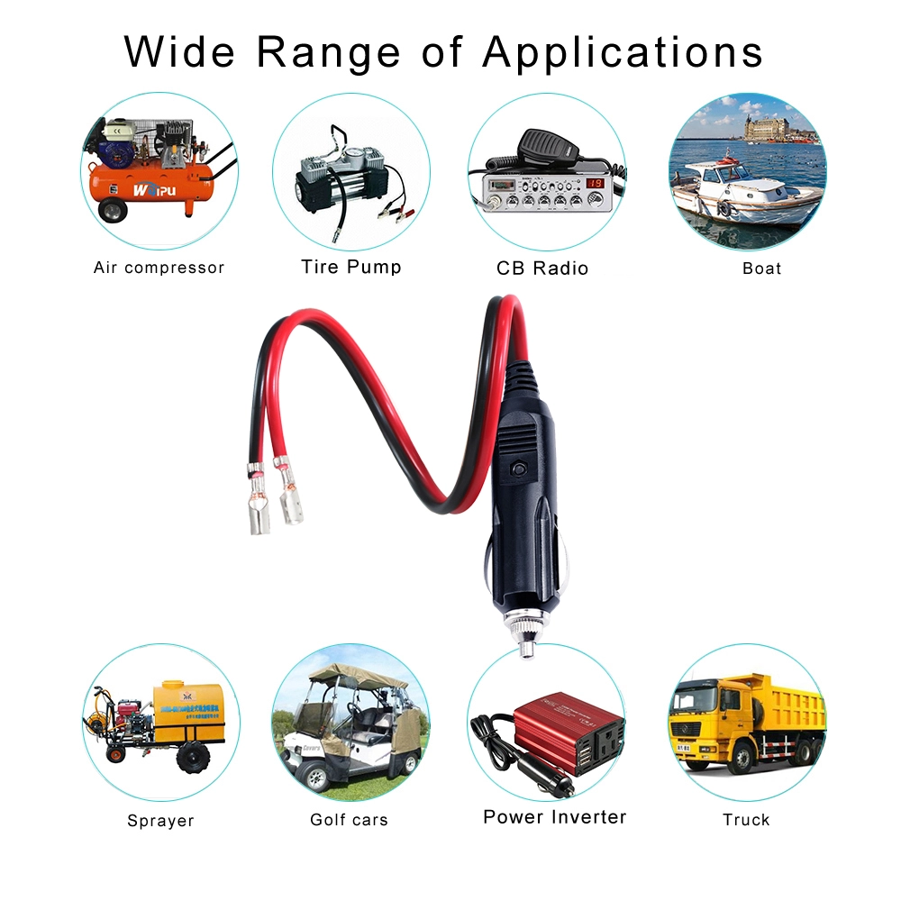 Cigarette Lighter Plug to Spade Terminals