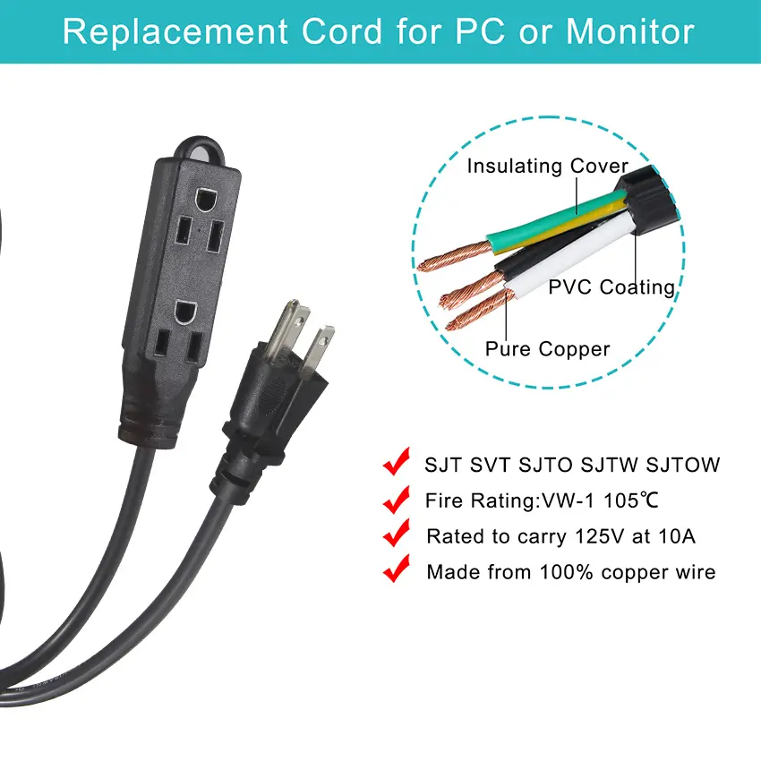 power strip with extension cord