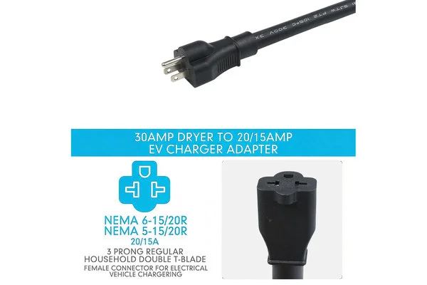 NEMA 5-15P to 5-15R/5-20R/6-15R/6-20R Power Adapter Cord NEMA 5-15P to 5-15R/5-20R/6-15R/6-20R Power Adapter Cord