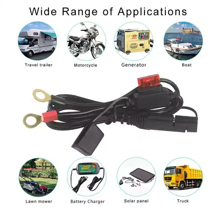 SAE to O ring terminal with fuse