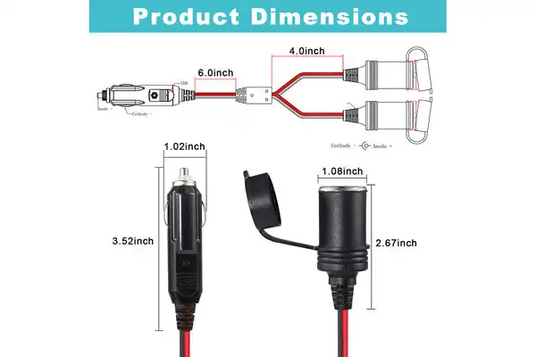 cigarette lighter male plug
