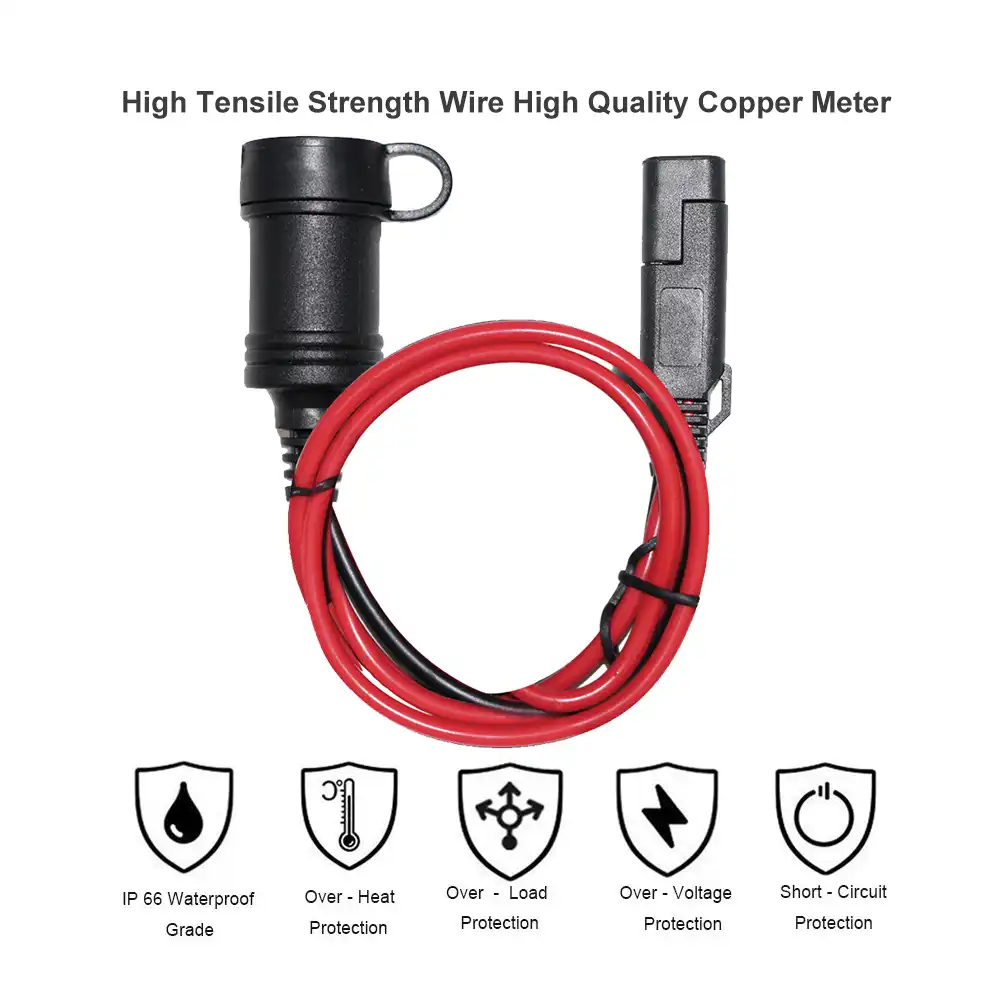 SAE to cigarette lighter female socket SAE to cigarette lighter female socket