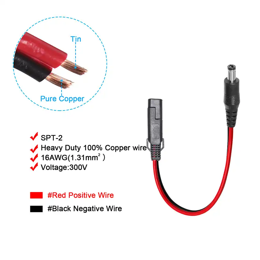 SAE to DC 5.5mm x 2.1mm adapter SAE to DC 5.5mm x 2.1mm adapter