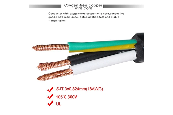 black extension lead