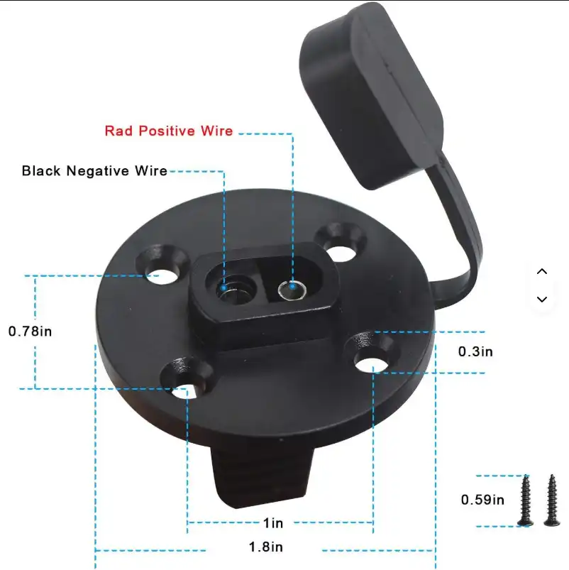 SAE socket sidewall port with mounting screws SAE socket sidewall port with mounting screws