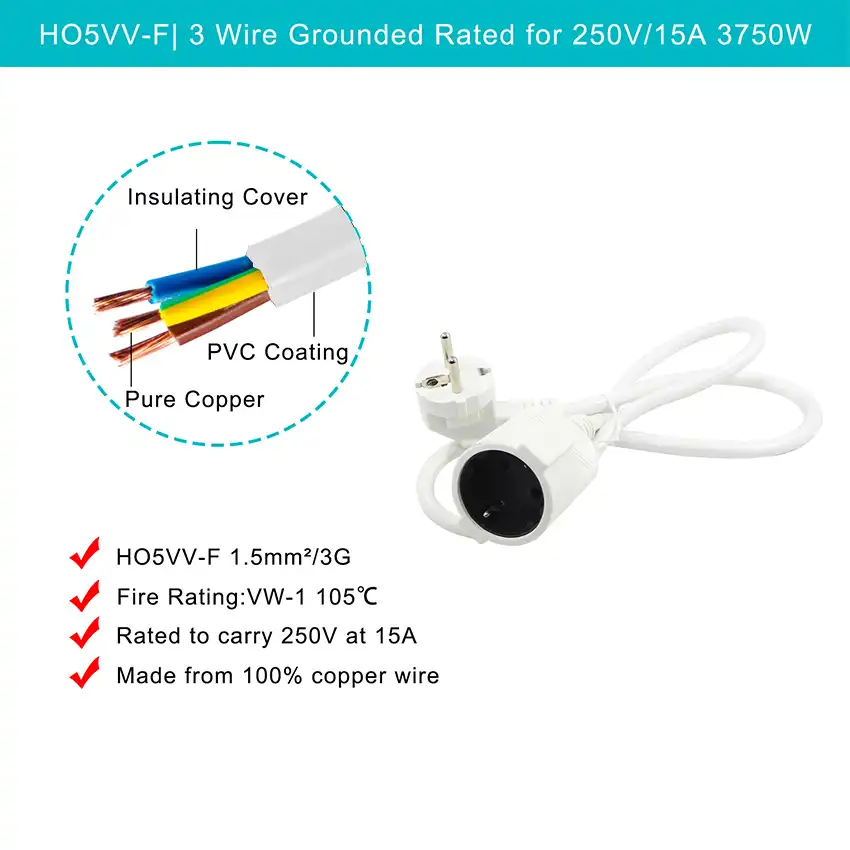 Schuko extension lead