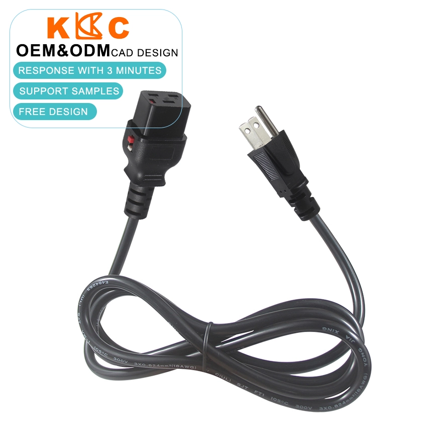 NEMA 5-15P to Locking IEC 60320 C19 Power Cord NEMA 5-15P to Locking IEC 60320 C19 Power Cord
