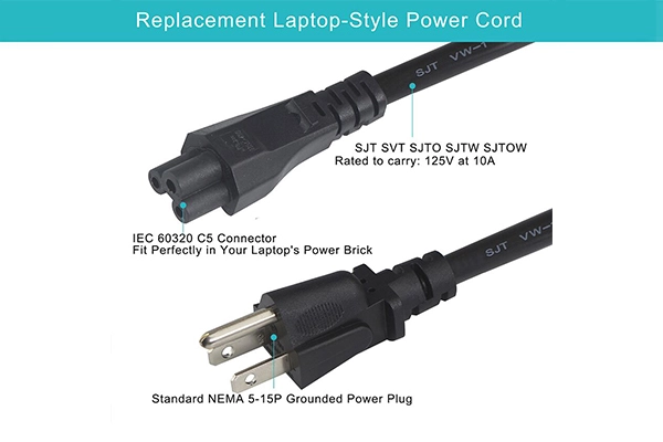 US to IEC C5 Power Cord