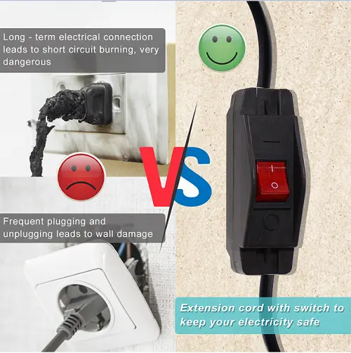 NEMA 5-15P to Dual IEC C5 Power Splitter Cord with Independent Switches