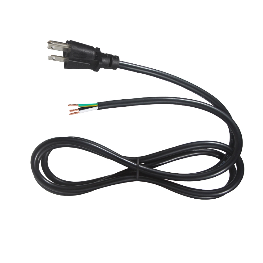 NEMA 5-15P to Bare Wire Pigtail Power Cord