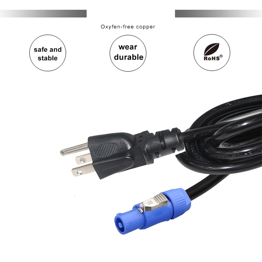 NEMA 5-15P to powerCON (Blue/NAC3FCA) Power Cord