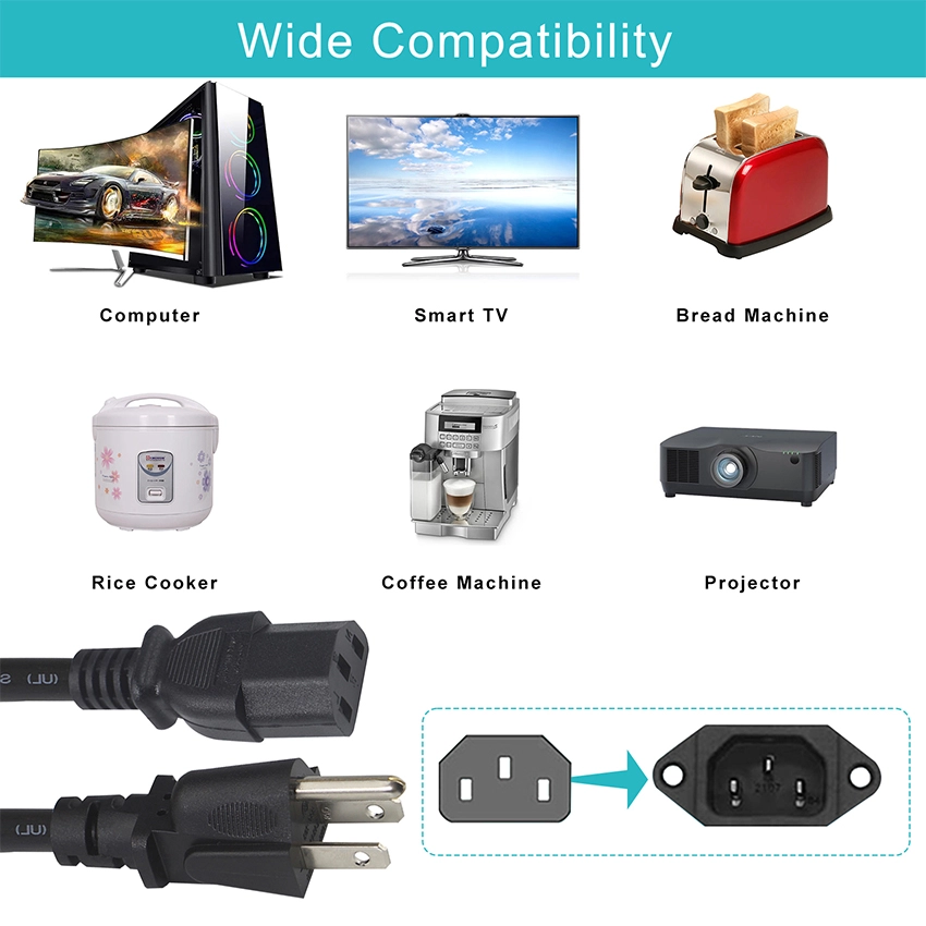 NEMA 5-15P to IEC C13