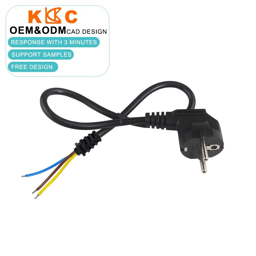 European Plug Power Cord with SR Stripped and Tinned Open End