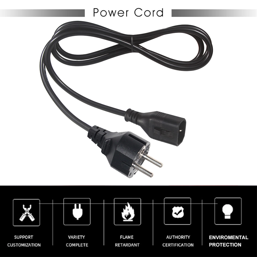 EU Schuko Plug to IEC C14 Power Cord
