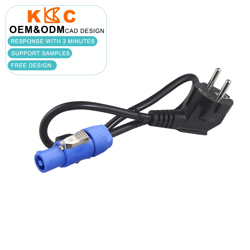 Right Angle EU Schuko Plug to PowerCON Power Cable Right Angle EU Schuko Plug to PowerCON Power Cable