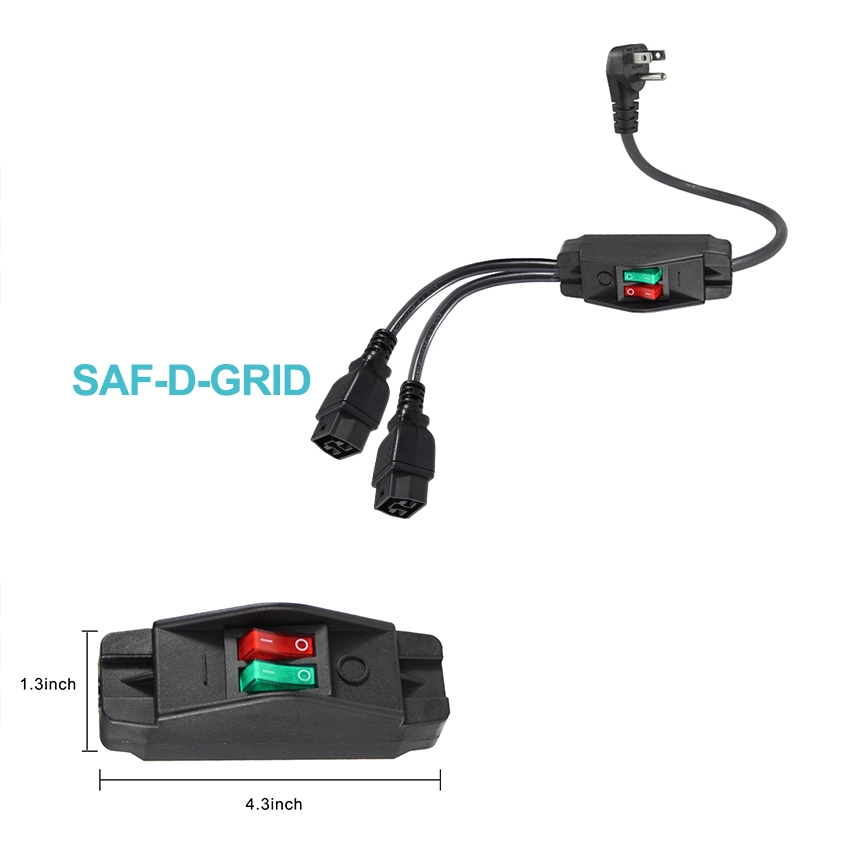 NEMA 5-15P to Dual Saf-D-Grid Power Cord with Switch NEMA 5-15P to Dual Saf-D-Grid Power Cord with Switch