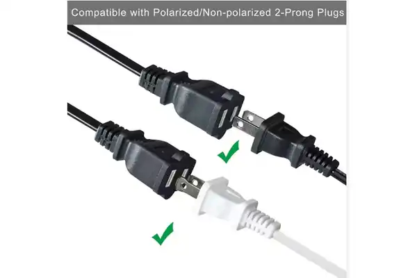1 in 2 NEMA1-15P to NEMA5-15R extension cord