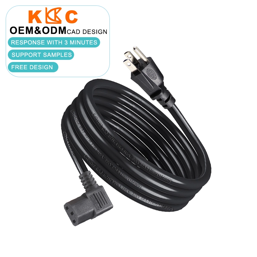 NEMA 5-15P to Right Angle IEC C13 Power Cord NEMA 5-15P to Right Angle IEC C13 Power Cord