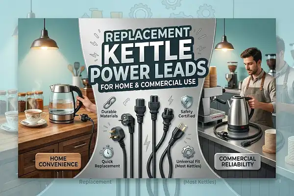 Replacement Kettle Power Leads for Home and Commercial Use