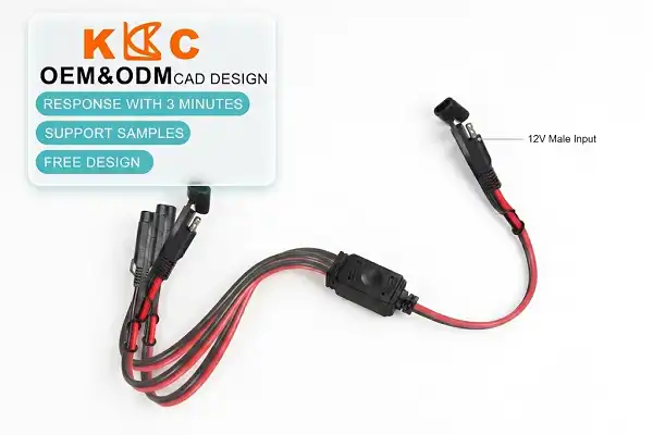 Waterproof SAE Splitter Cables for Outdoor Power Distribution