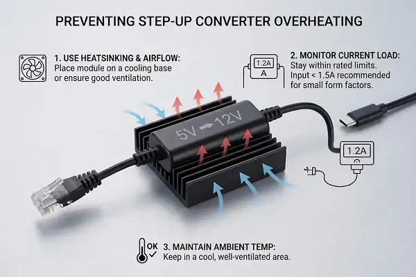 How to Prevent Overheating in Step Up Converters