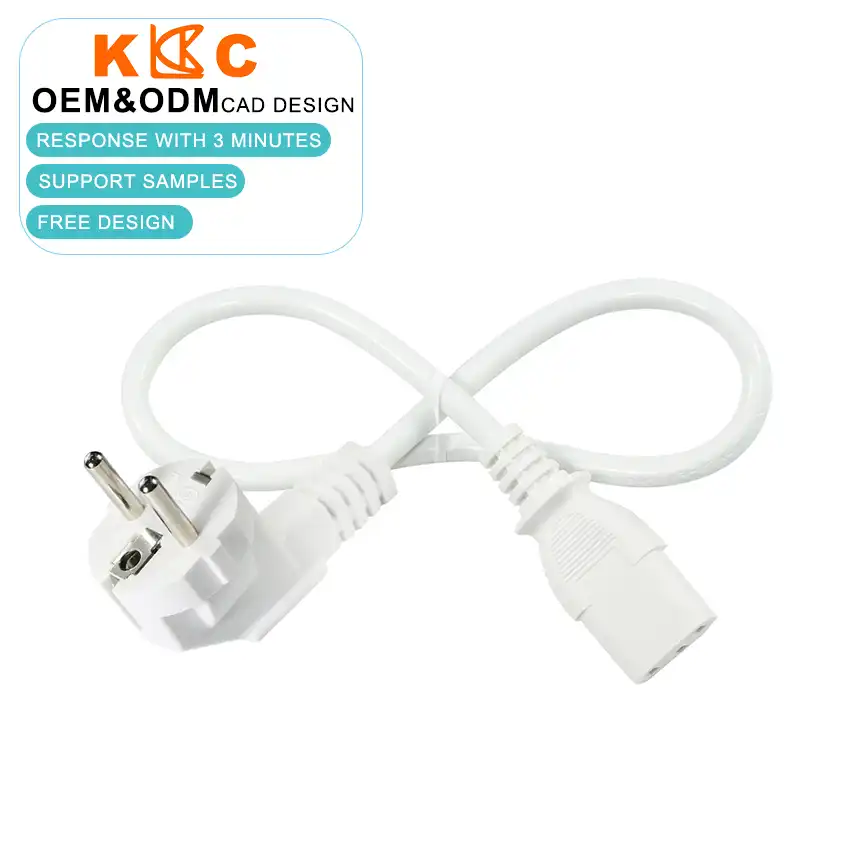 European Plug to IEC C13 Short Power Cord