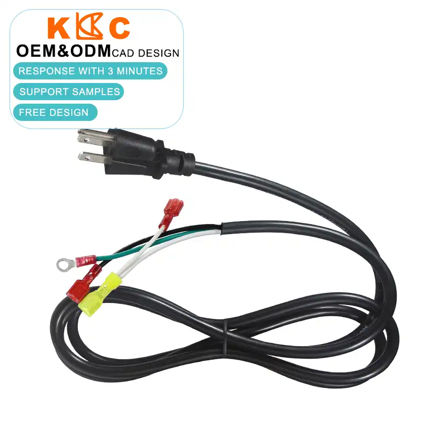 NEMA 5-15P to Crimp Terminals Pigtail Power Cord