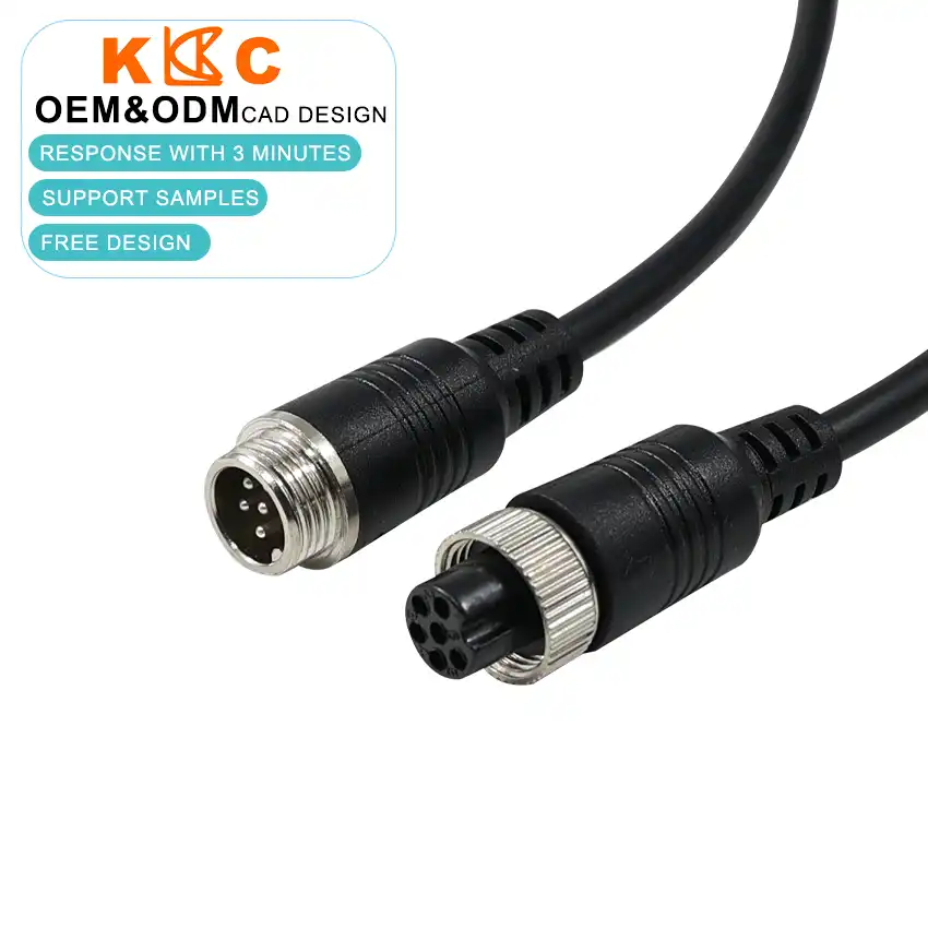 GX12 3-Pin Metal Connector Cable