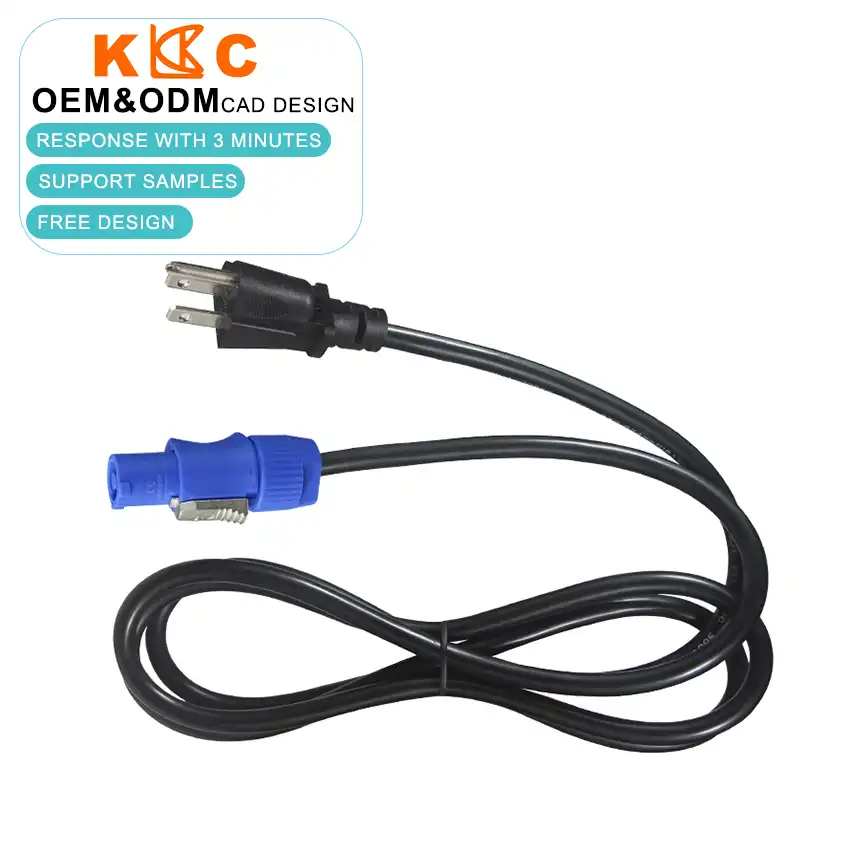 NEMA 5-15P to powerCON (Blue/NAC3FCA) Power Cord